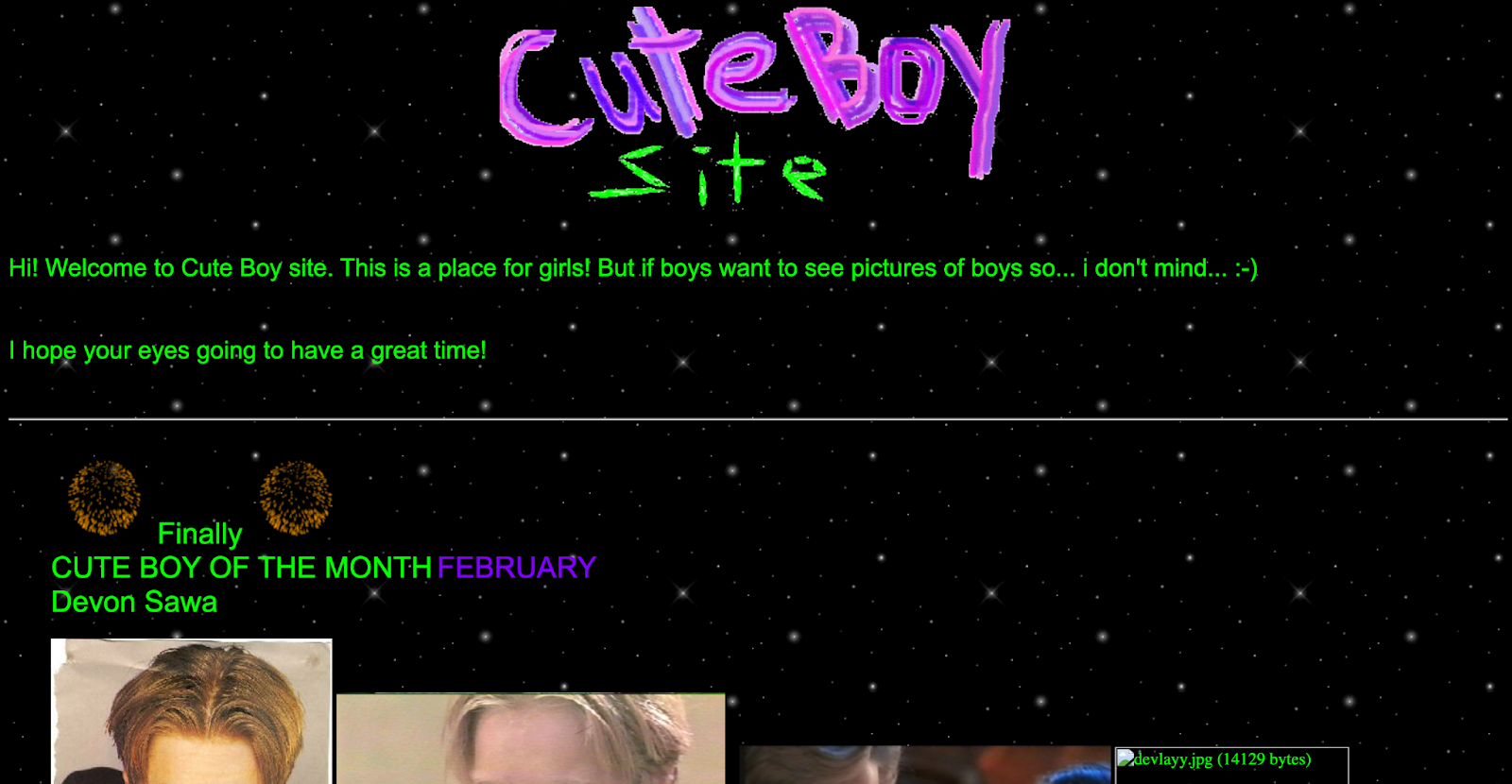 Screenshot of Restored GeoCities Site /Hollywood/Theater/1048